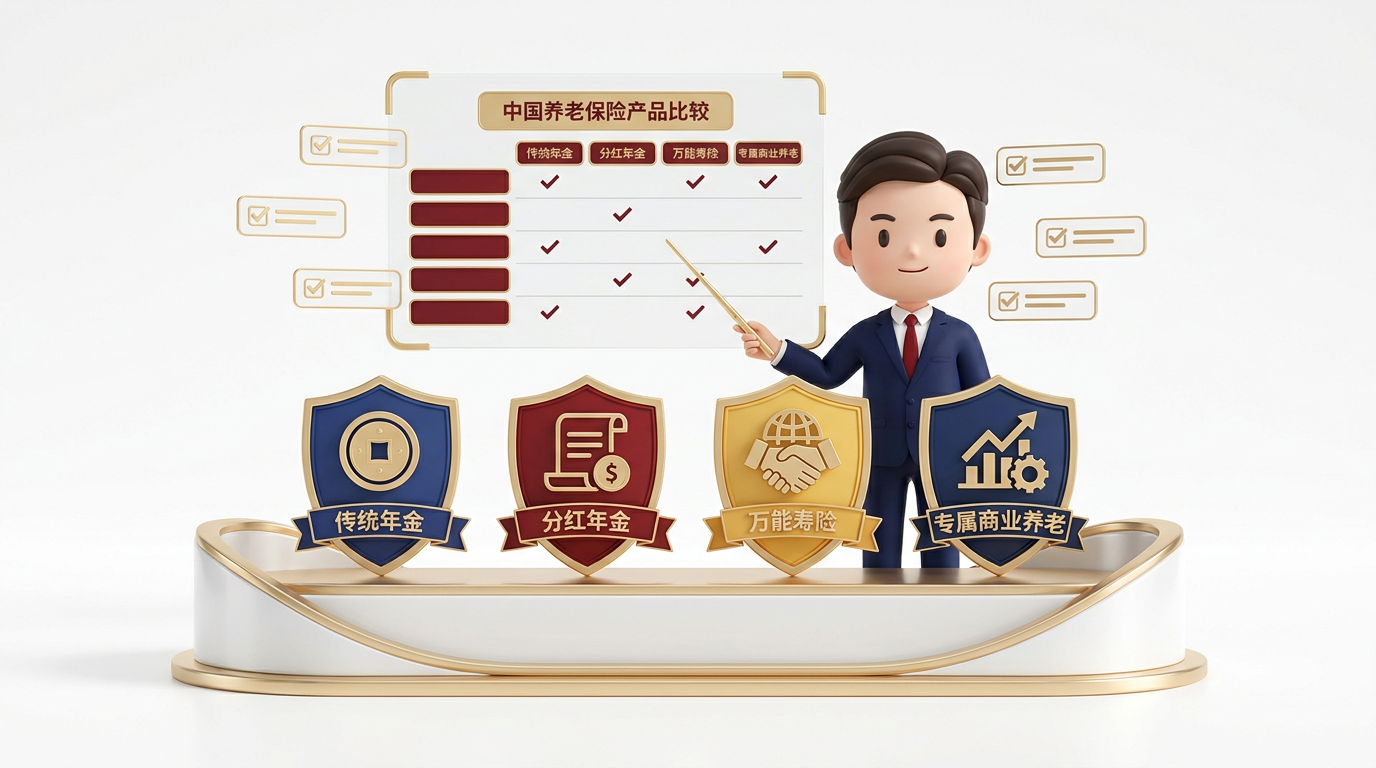 商业养老险四类产品对比
