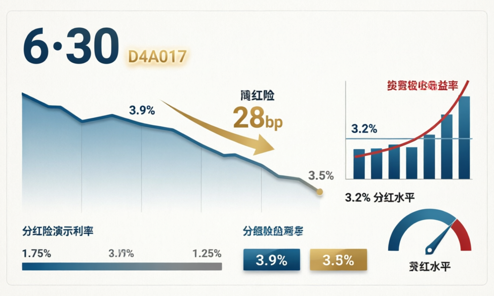 分红险演示利率从3.9%下调至3.5%数据可视化图表
