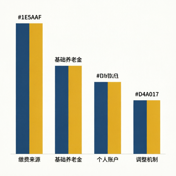 职工养老保险与城乡居民养老保险四维对比图