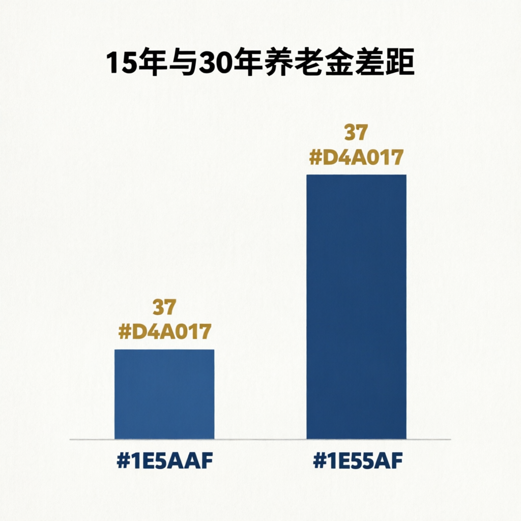 缴费15年vs30年养老金差距对比