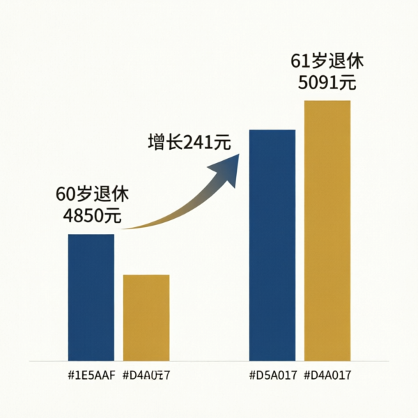 提前退休vs延迟退休养老金对比图表