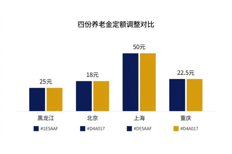 四省份养老金定额调整对比