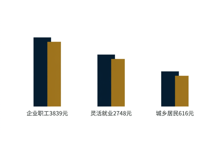 三种养老金路径对比柱状图