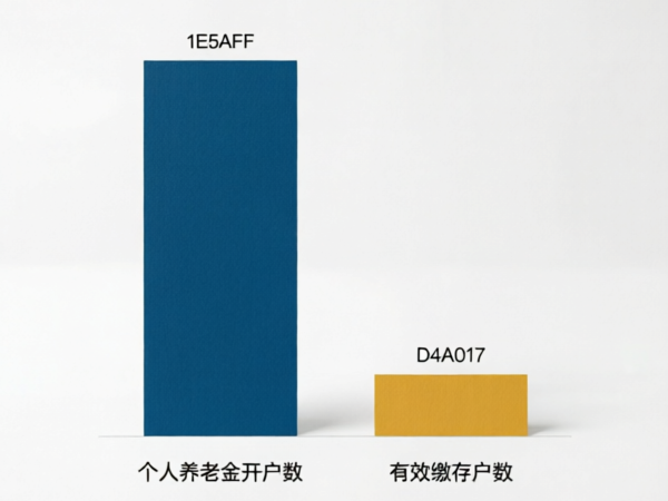 个人养老金开户数vs有效缴存户数对比