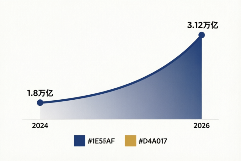固收+产品规模从2024至2026年增长趋势折线图