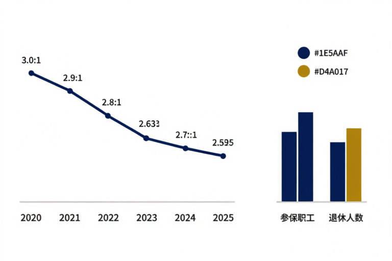 养老保险抚养比逐年变化